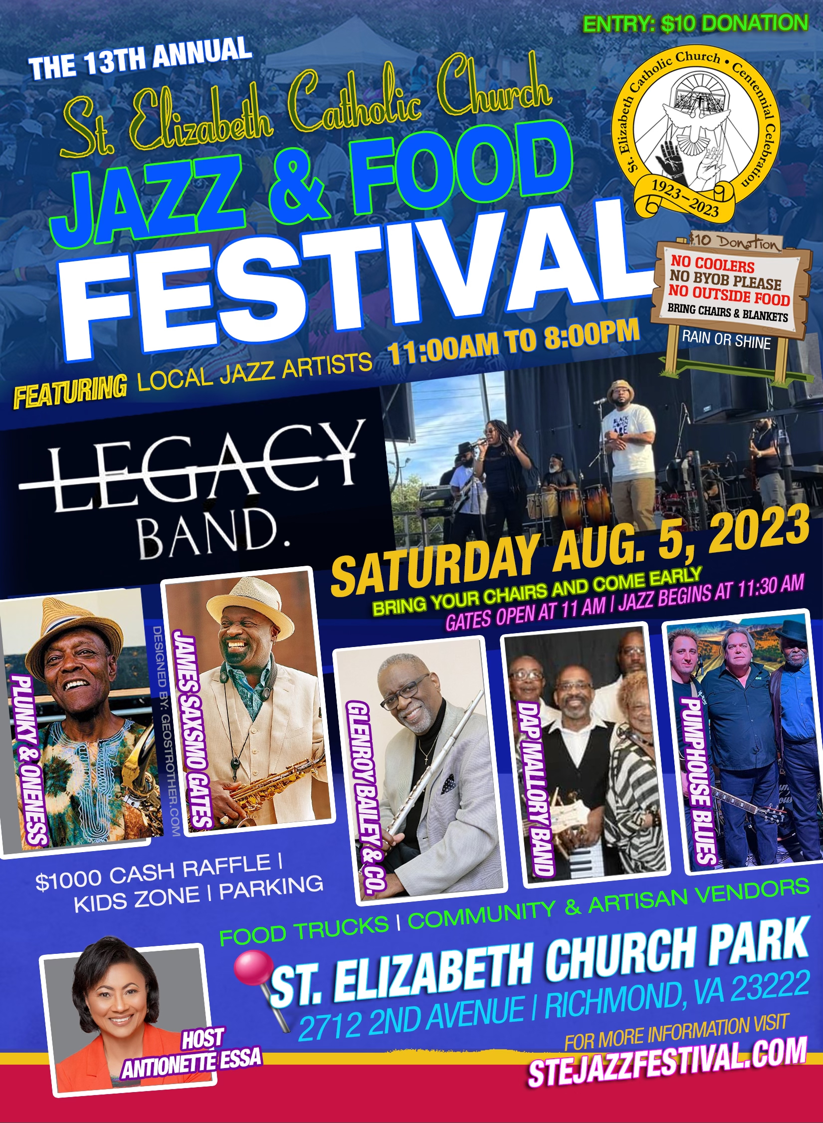 Poster of Jazz Festival with lists of bands